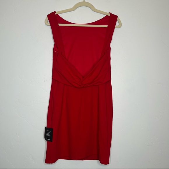 NWT LULUS Red Sleeveless Mini Dress Open Back Size Large - Picture 2 of 12